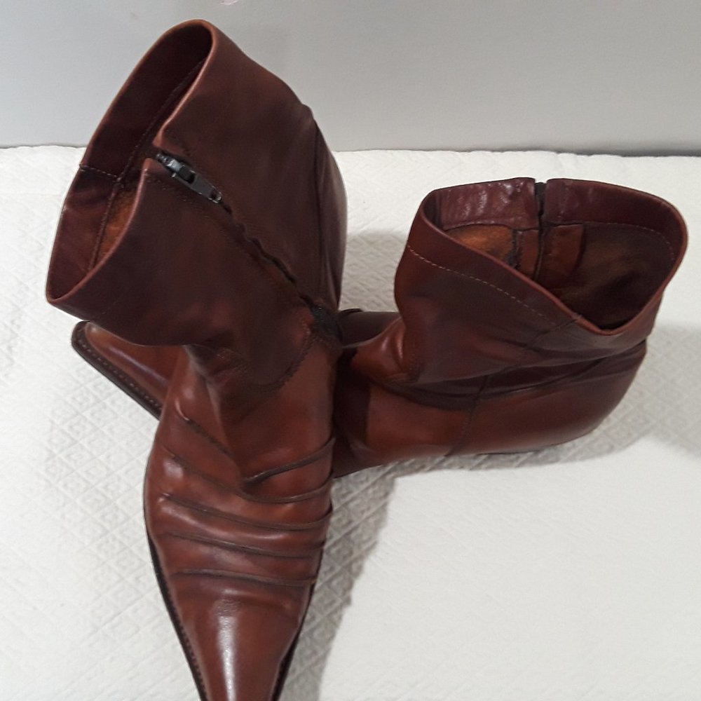 FROM Leather Zip Ankle Boot - Picture 9 of 11